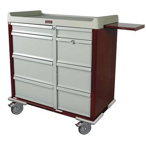 Harloff Standard Line Punch Card Medication Cart With Key Lock