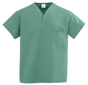 Medline ComfortEase Unisex One-Pocket Reversible Scrub Tops - Jade