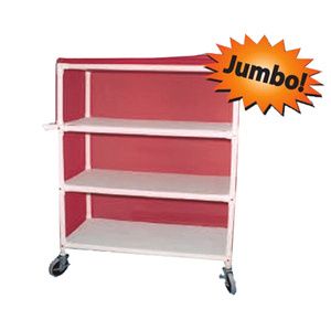 Duralife Extra Wide Linen Cart With Shelf