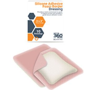 GemCore Silicone Adhesive Border Foam Dressing