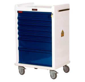 Harloff MR-Conditional Seven Drawer Anesthesia Cart With Key Lock