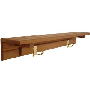 Teakworks4u Shelf with Two Hooks