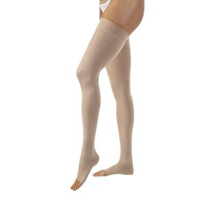BSN Jobst Opaque Small Open Toe Thigh High 30-40mmHg Extra Firm Compression Stockings