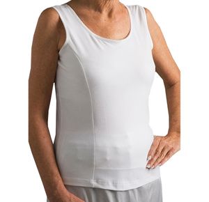 White Maia Jersey Mastectomy Recovery Camisole