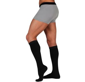 Juzo Dynamic Cotton Ribbed Closed Toe Knee High Compression Socks For Men