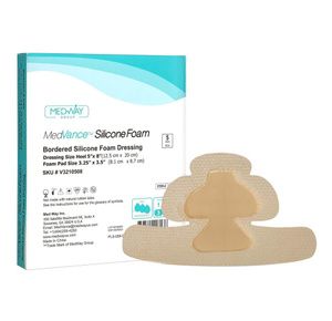 MedVance Bordered Silicone Adhesive Heel Foam Dressing