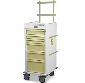 Harloff MR-Conditional Narrow Six Drawer Anesthesia Cart