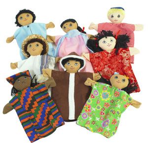Childrens Factory Multi-Cultural Hand Puppets