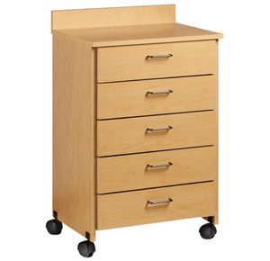 Clinton Mobile Treatment Cabinet with Five Drawers