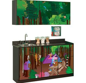 Clinton Pediatric Fun Series Cool Park Campgrounds Base and Wall Cabinets