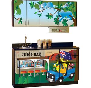 Clinton Pediatric Imagination Series Kangaroo Country Base and Wall Cabinets