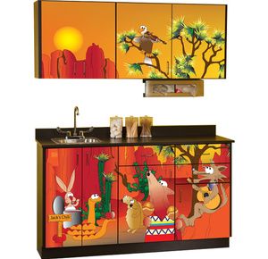 Clinton Pediatric Imagination Series Southwestfest Base and Wall Cabinets