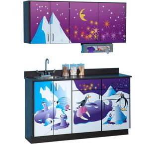 Clinton Pediatric Imagination Series Cool Pals Base and Wall Cabinets