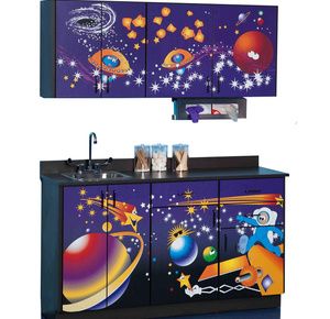 Clinton Pediatric Imagination Series Space Place Base and Wall Cabinets