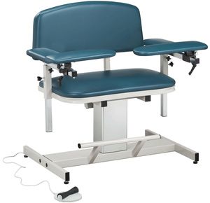 Clinton Power Series Extra Wide Blood Drawing Chair with Padded Arms