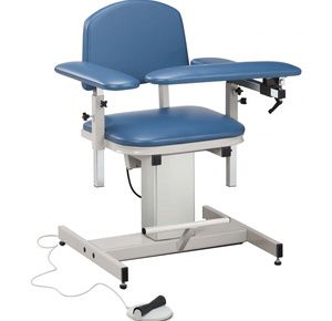 Clinton Power Series Blood Drawing Chair with Padded Arms
