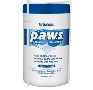 Safetec p.a.w.s. Antimicrobial Hand Wipes