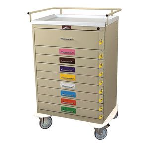 Harloff Classic Line Nine Drawer Pediatric Resuscitation Cart