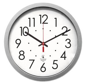 Chicago Lighthouse Silver Contemporary Clock