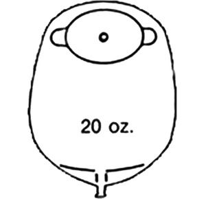 Nu-Hope Oval Cut-To-Fit Mid-Size Urinary Pouch With Flutter Valve