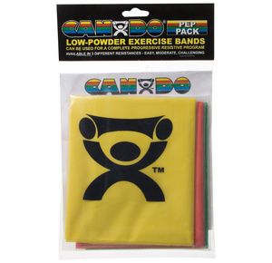 CanDo Low-Powder Exercise Band PEP Pack