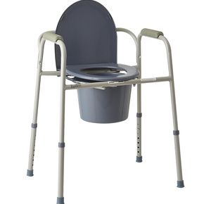 Medline Deluxe 3-in-1 Steel Bedside Commode