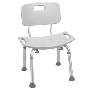Drive Deluxe Knock Down Aluminum Bath Seat with Removable Back