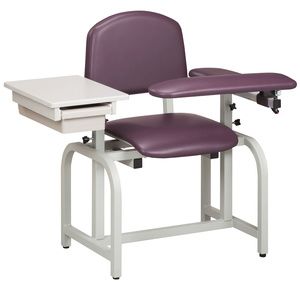 Clinton Lab X Series Blood Drawing Chair with Padded Flip Arm and Drawer