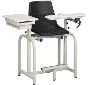 Clinton Standard Lab Series Extra-Tall Blood Drawing Chair with ClintonClean Flip-Arm and Drawer