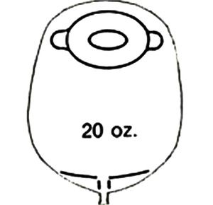 Nu-Hope Post-Operative Standard Oval Convex Pre-cut Mid-size Urinary Pouch With Skin Barrier