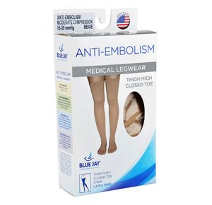 Complete Medical Thigh High With Closed Toe Anti-Embolism Stockings