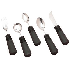 Comfort Grip Swivel Spoon: self-leveling spoon that prevents spills.