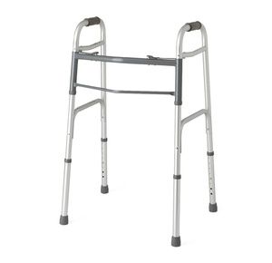 Medline Standard Two-Button Folding Walkers without Wheels