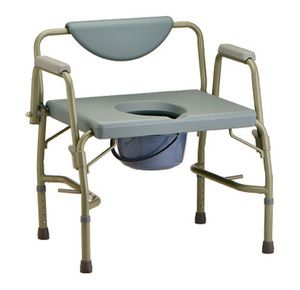 Nova Medical Heavy Duty Commode with Drop-Arm And Extra Wide Seat