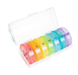 Maxpert AM/PM Weekly Round Travel Pill Organizer in Case