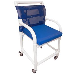 DMI Rolling Shower Chair, Commode, Transport Chair, FSA Eligible, Rolling  Bathroom Wheelchair for Handicap, Elderly, Injured or Disabled, Rear  Locking