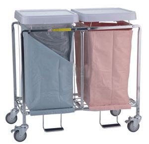 R&B Double Easy Access Hamper with Foot Pedal