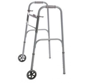 Graham Field Lumex Two-Button Adult Folding Steel Walker