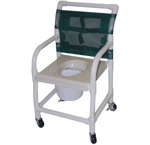Healthline Shower And Commode Chair With Deluxe 18-Inch Vaccum Seat