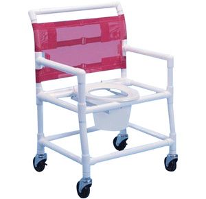 Healthline Shower Commode Chair with Deluxe Elongated Seat