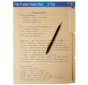 find It File Folder Note Pad