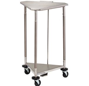 Clinton 18 Inch Stainless Steel Triangular Hamper with Lid