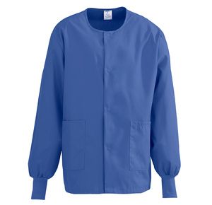 Medline ComfortEase Unisex Crew Neck Warm-Up Jacket - Marine Blue