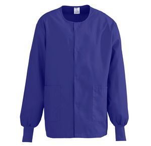 Medline ComfortEase Unisex Crew Neck Warm-Up Jacket - Purple