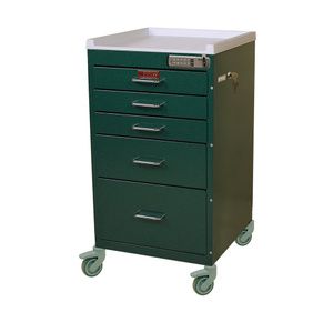 Harloff Mini Line Short Five Drawer Anesthesia Cart