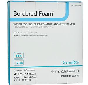 Dermarite Bordered Foam Waterproof Wound Dressing