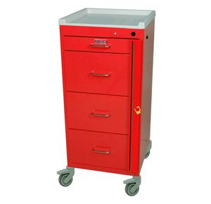 Harloff Four Drawer Mini Line Isolation Cart With Breakaway Lock
