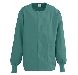 Medline ComfortEase Unisex Crew Neck Warm-Up Jacket - Evergreen