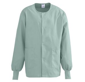 Medline ComfortEase Unisex Crew Neck Warm-Up Jacket - Seaspray