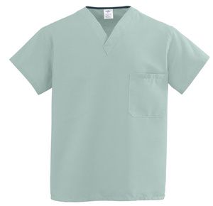 Medline ComfortEase Unisex One-Pocket Reversible Scrub Tops - Seaspray